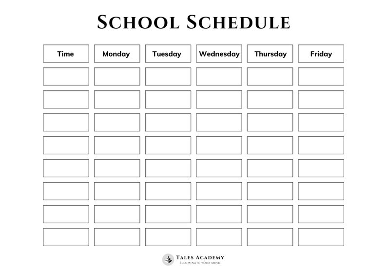Weekly School Schedule ⧋ Weekly Planner ⧋ Printable & Digital Plan ...