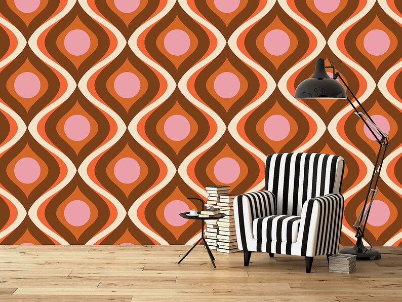 Removable Wallpaper Retro Wallpaper 2. Peel and Stick Etsy