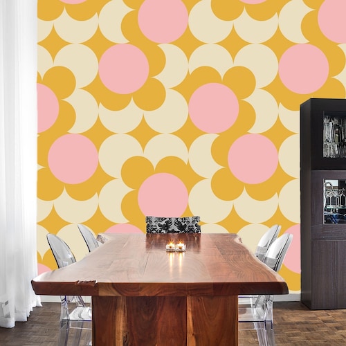 Removable Wallpaper Retro Wallpaper 9. Peel and Stick Etsy