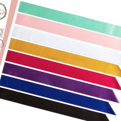 Plain Blank Sashes 10 25 50 & 100 Packs Plain Sash Blank Etsy