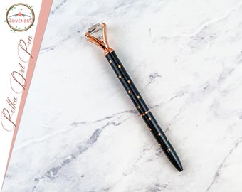 Engraved Polka Diamond Pens | Custom Diamond Pen | Bridal Shower Favors | Party Favor | Personalized Gifts | Bridesmaid Gifts | Engraved Pen