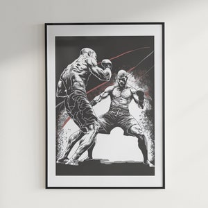 MMA Combat BJJ Poster Wall Art Printable Paper