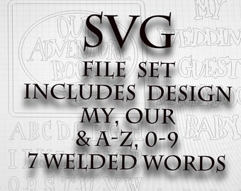 Unser Abenteuerbuch SVG Download Datei Set, Cricut, Xtool, Glowforge