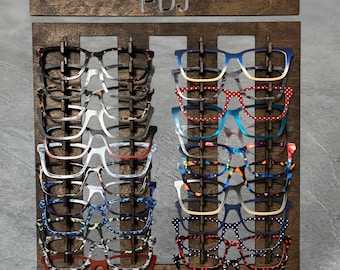 Paire de 24 panneaux de rangement pour dessus de lunettes avec dessus personnalisé