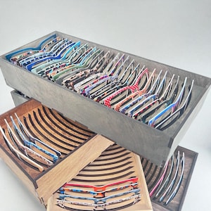 Pair Topper Storage Shaped Universal  Stackable Organizer. Optional FREE  Personalized Label