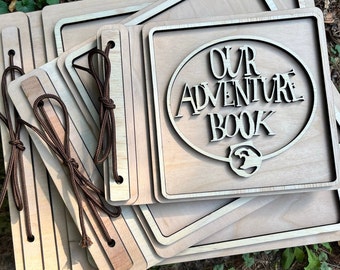 Custom Handcrafted UP Adventure Book Complete with Hand Torn Pages, 20 Sides,  Choice of 3 Sizes