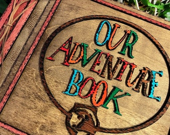 Custom Handcrafted UP Adventure Book Complete with Hand Torn Pages, 20 Sides  Choice of 3 Sizes