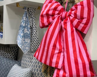 Handmade Striped Bow