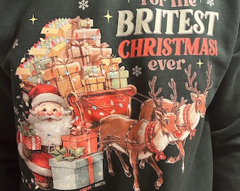 Vintage Santa Christmas Sweatshirt, Gildan Holiday Crewneck
