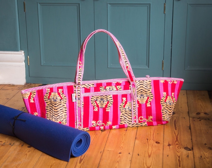 Tiger Print Yoga Mat Bag