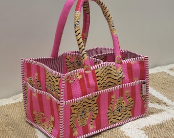 Tiger Print Nappy Caddy