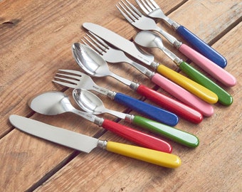 Colourful Vintage Inspired Cutlery Set