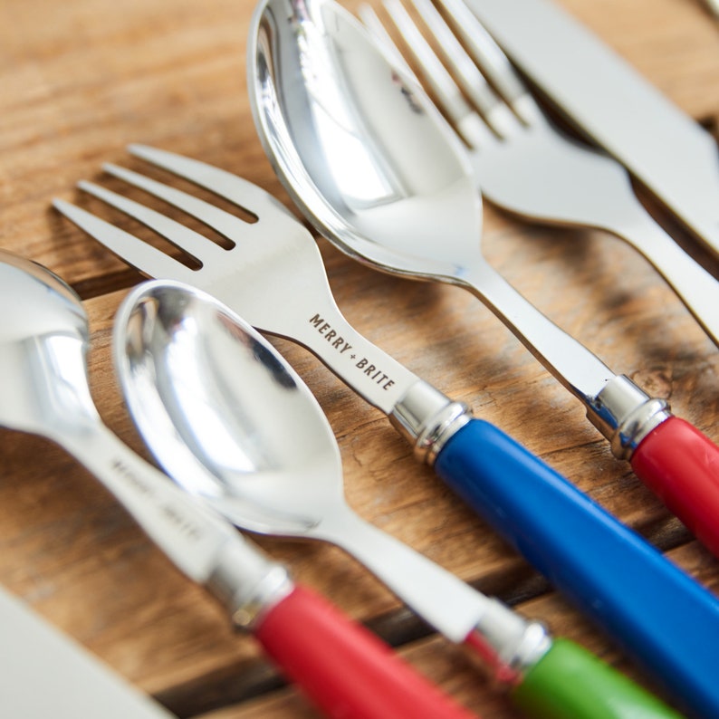 Colourful Vintage Inspired Cutlery Set zdjęcie 6