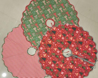 Block Printed Christmas Tree Skirt