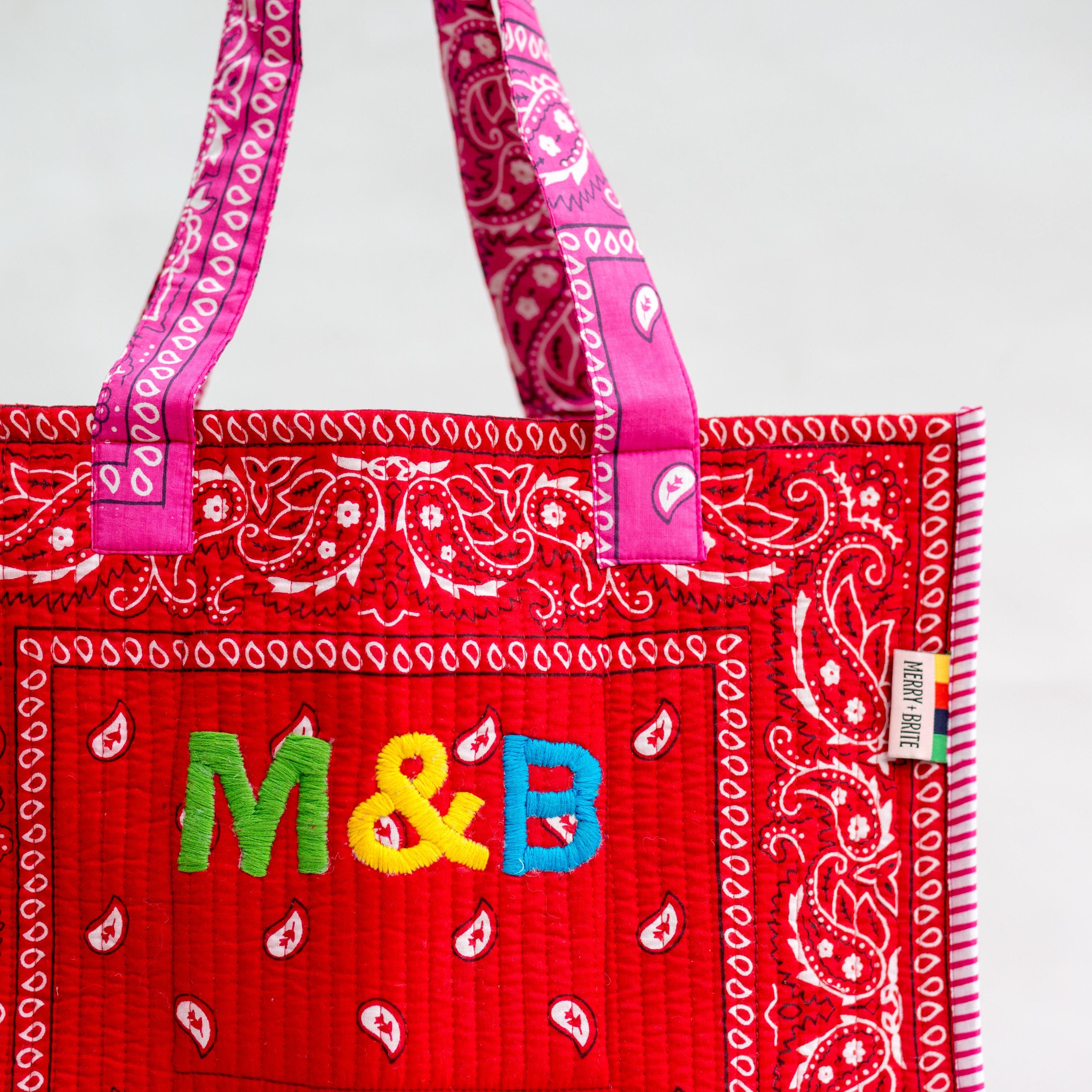 Personalised Bandana Print Tote Bag - Etsy