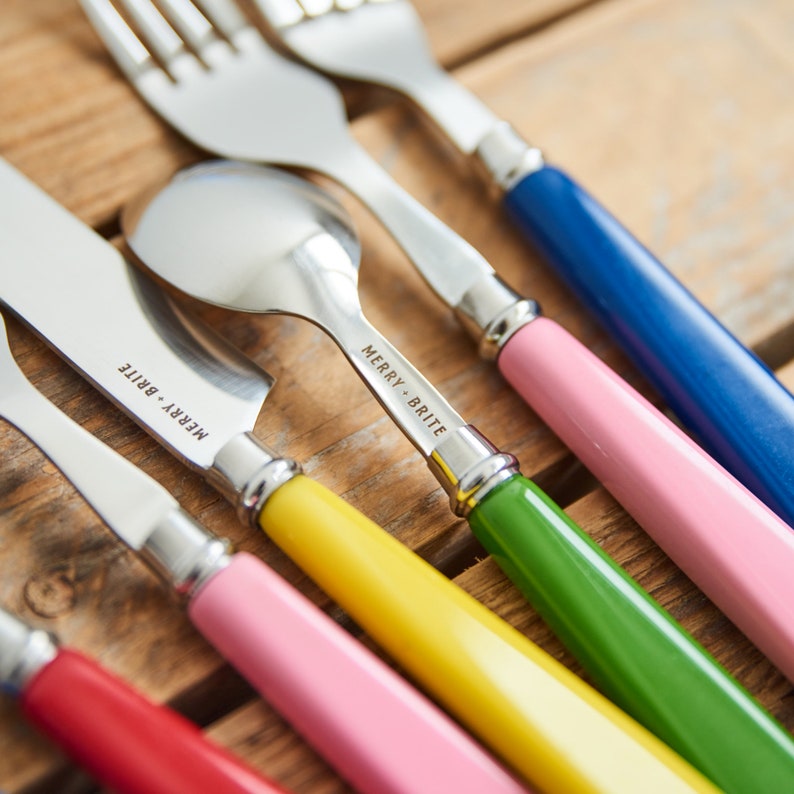 Colourful Vintage Inspired Cutlery Set zdjęcie 4