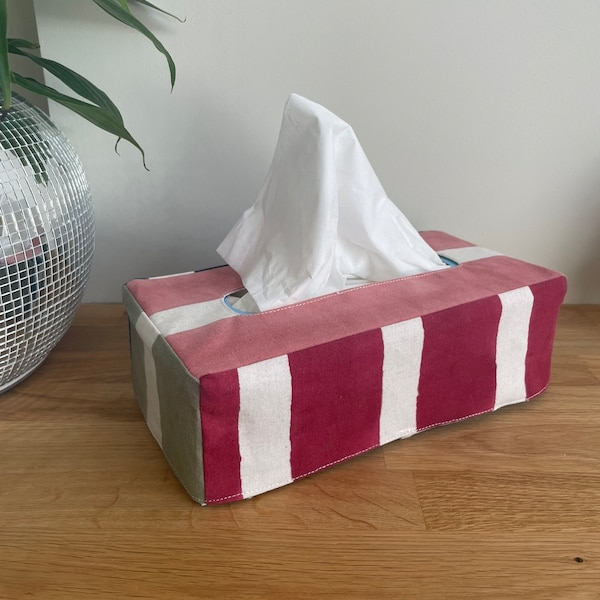 Block Printed Rectangular Tissue Box Cover