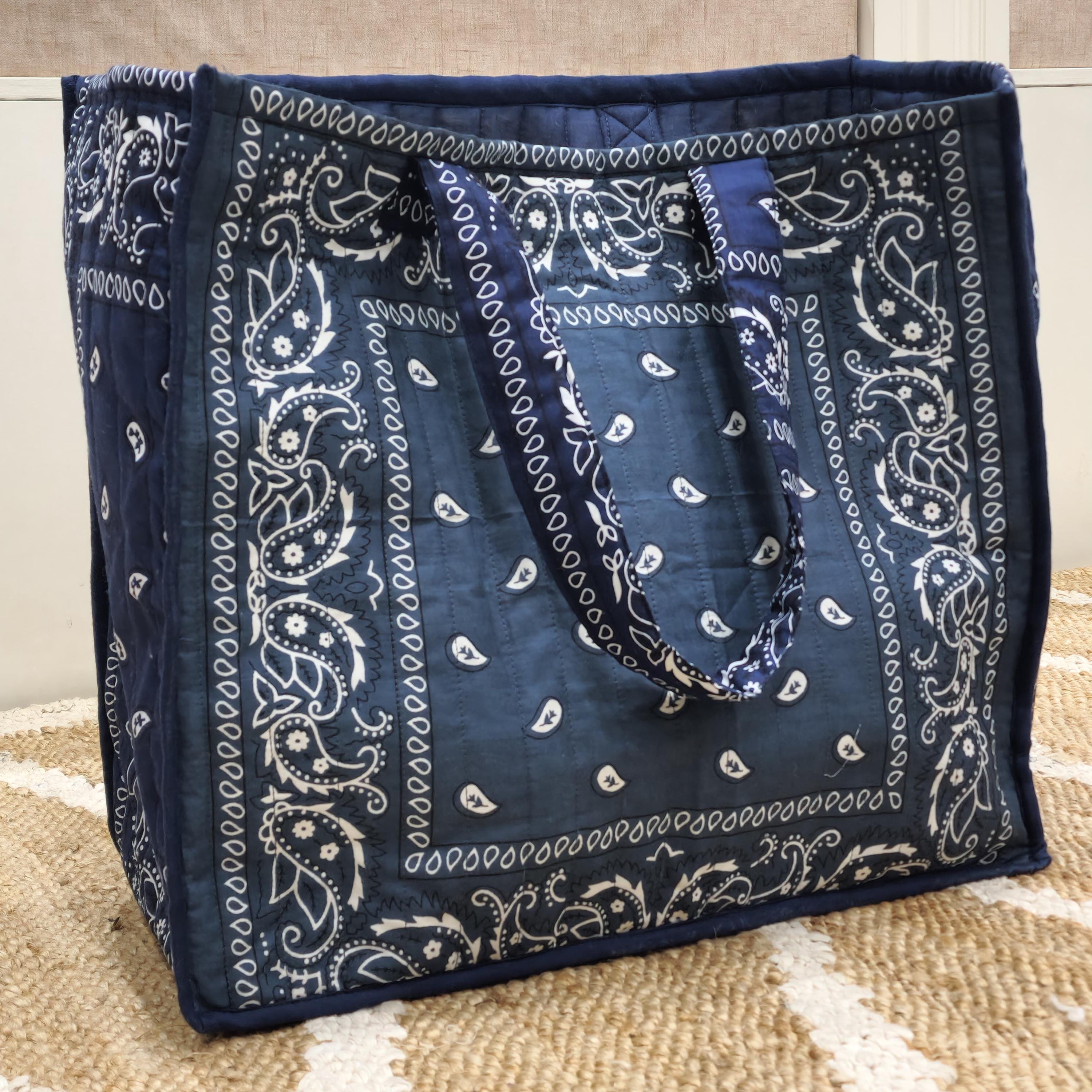 Personalised Bandana Print Tote Bag - Etsy
