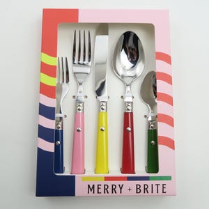 Colourful Vintage Inspired Cutlery Set