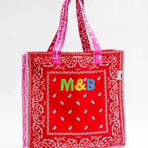 Bolsa tote personalizada con estampado de bandana