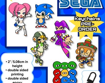 PRE-ORDER Sega All Stars Inspired Heroes Keychains Space Channel Nights Puyo Samba JSR Sonic