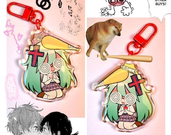 Miku Rotten Girl Yaoi Reversible Double Sided Epoxy Keychain
