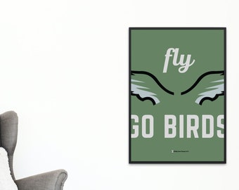 Arte murale digitale "FLY, Go Birds" dei Philadelphia Eagles