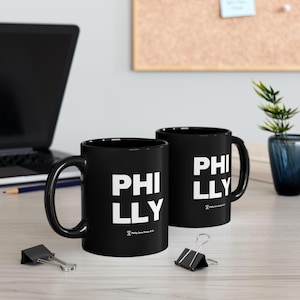 Philadelphia Minimalist Black Coffee Mug: Philly Fan Gift