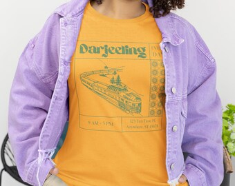 TeaShirt Darjeeling Tea Lover's Shirt | Unisex Jersey Short Sleeve Tee | Women's | Men's | Yellow and Green Aesthetic