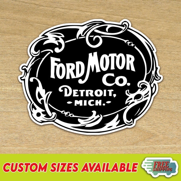 Vintage Ford Motor Company Logo Vinyl Decal Sticker - "Multiple Sizes" - **Free Shipping**