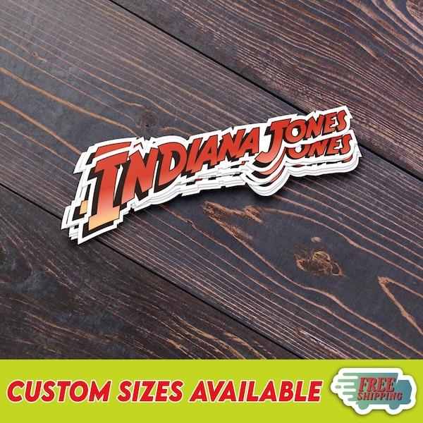 Indiana Jones Logo Vinyl Decal Sticker - *Multiple Sizes* - **Free Shipping**