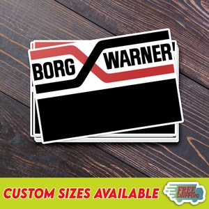 Borg Warner Logo Vinyl Decal Sticker - *multiple Sizes* - **free ...