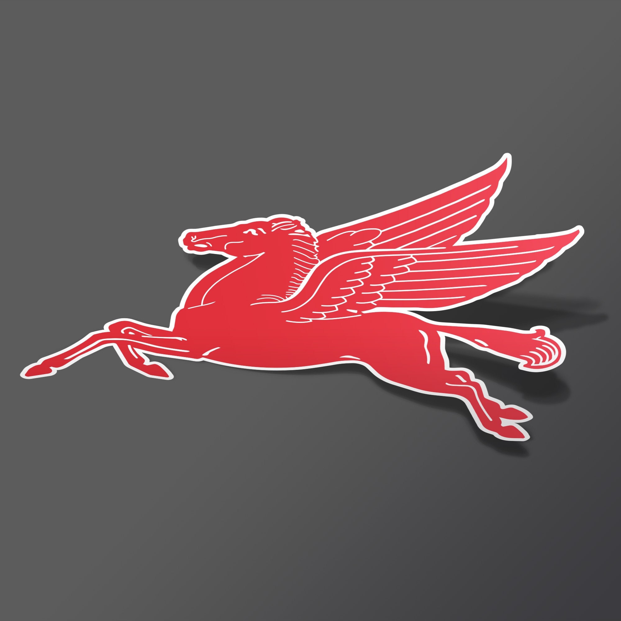 Mobil Pegasus Logo Vinyl Decal Sticker multiple Sizes free Shipping - Etsy