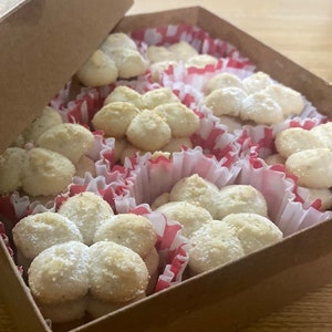 Homemade Spritz Cookies. 3 dz. Pecan / Almond / Vanilla