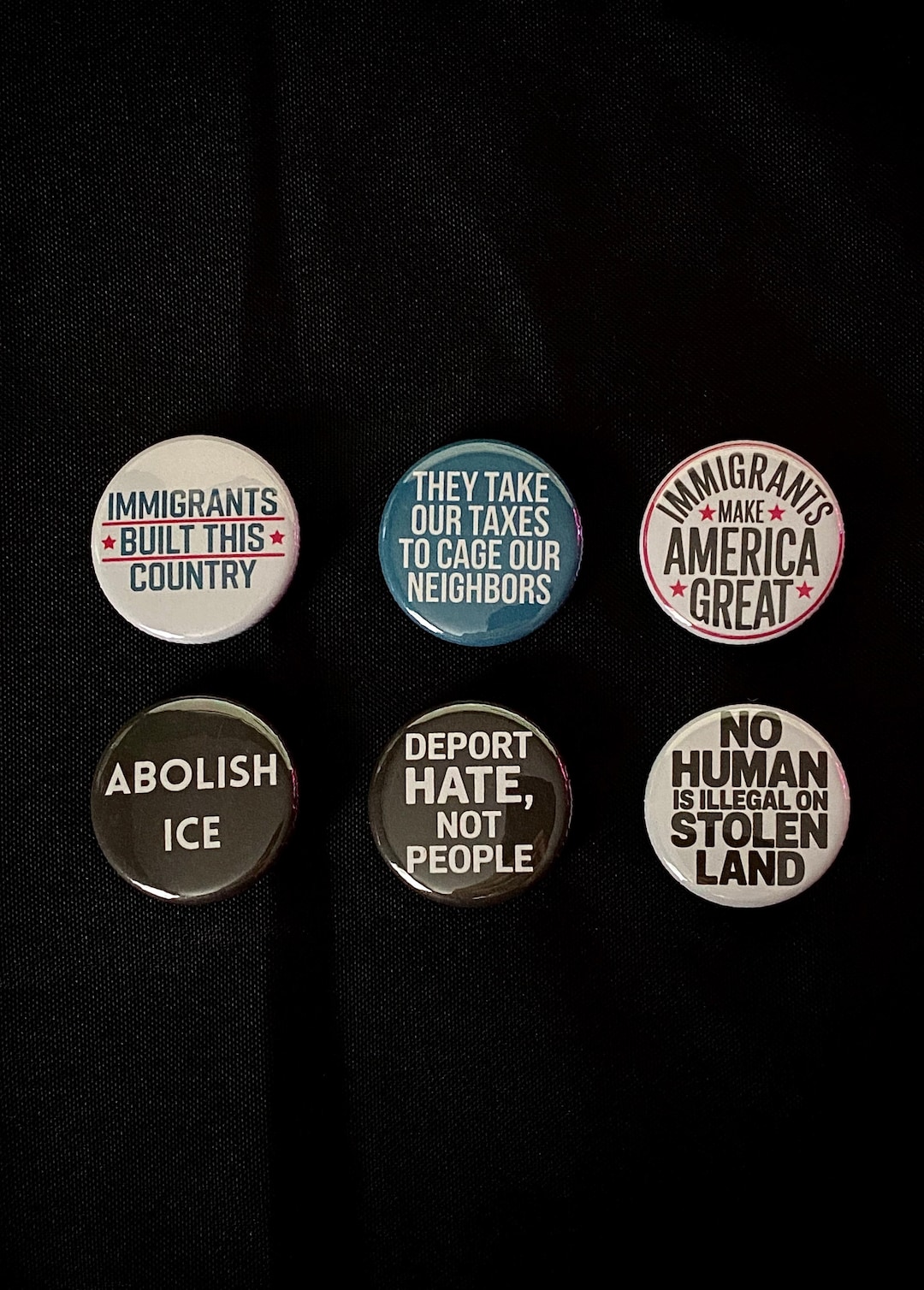 Pro Immigration Pin Back Button - Political Activist Human Rights Accessory Small Badges - Gift Idea