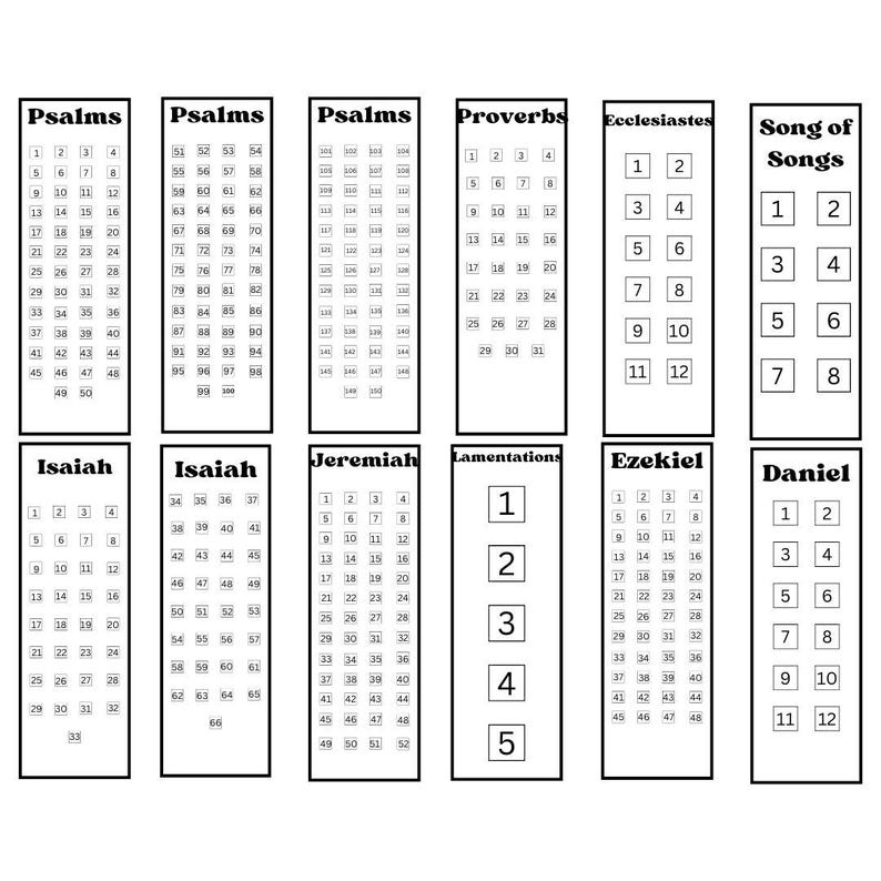 Books of the Bible Bookmarks - Color Through the Bible Bookmarks ...