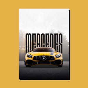 Mercedes Car Art Print: Automotive Wall Decor (Digital Download)