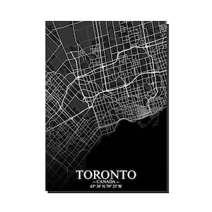 Toronto Map Poster: Minimalist Black and White City Street Art