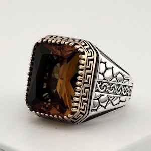 Huge Alexandrite Stone Silver Ring, Color Changing Stone Silver Ring, Turkish Diaspore, 925 Sterling Silver for women, Gift for dad