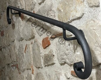 Wrought Iron Handrail with Riccio Firenze from 50 cm to 450 cm - diameter 25 for internal and external 100% made in Italy