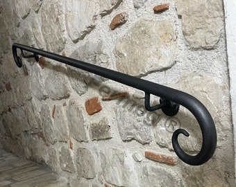 Wrought Iron Handrail Riccio Positano from 50 to 450 cm for indoors and outdoors - 100% made in Italy product