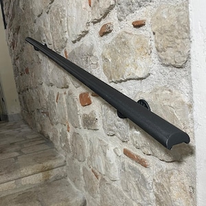 Wrought Iron Handrail Model Ferrari from 50 cm to 450 cm for inside and outside the house - Anthracite Black color