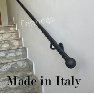 Wrought iron handrail from 50 cm to 400 cm Liberty model diameter 30 mm Made In Italy