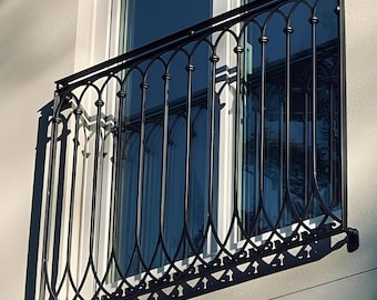 Handcrafted Wrought Iron Railing – Capri Model – Luxury Design for Villas and Elegant Staircases – High-End Projects – Made in Italy