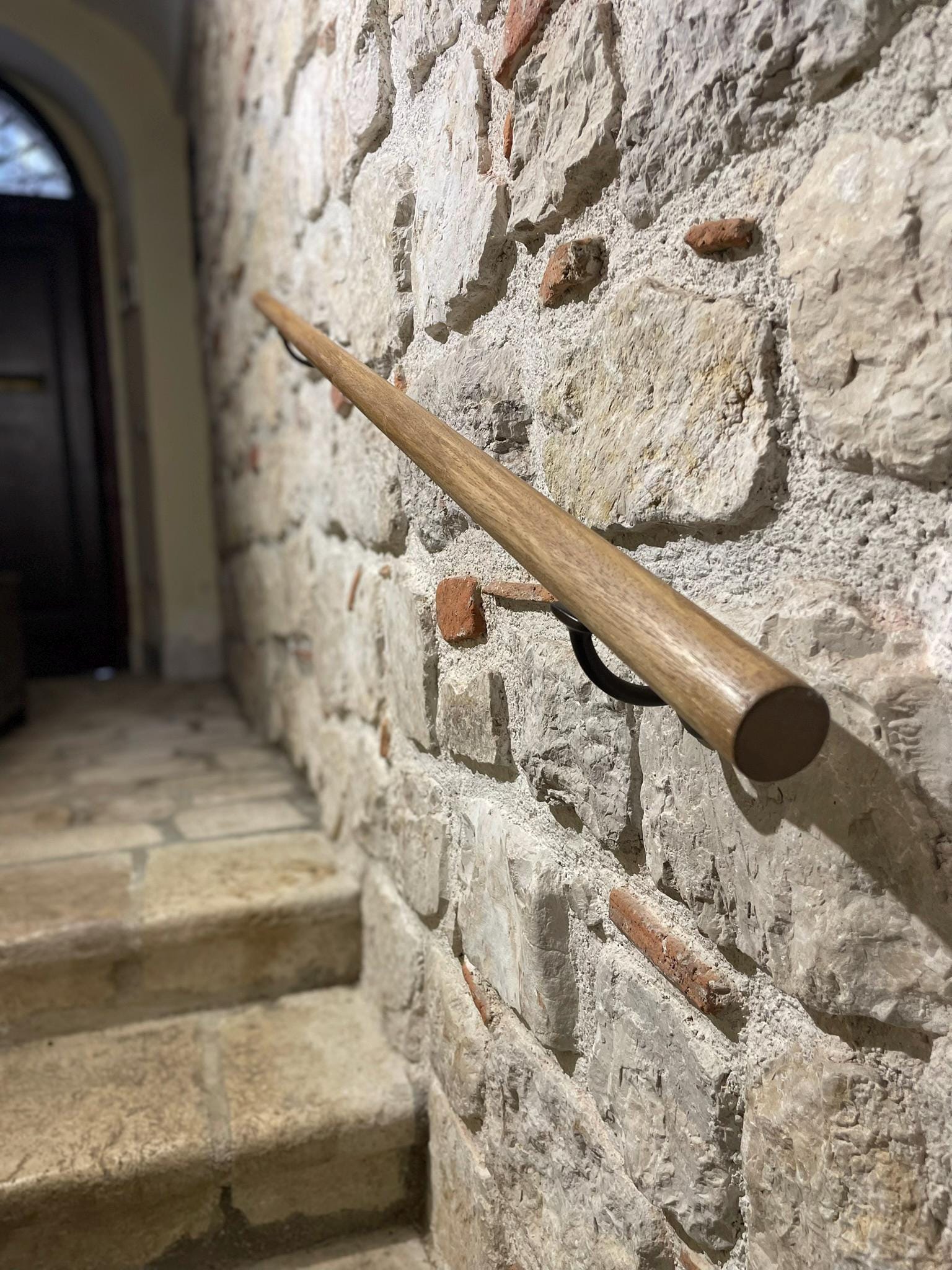 Walnut Loft Railing Custom Solid Walnut Handrail, 50–400 Cm | Virtus Model | Made in Italy ...