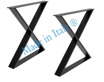 Style table legs structure, iron table legs 71.5 cm h x 78 l, suitable for all types of wooden tops - in various colours.