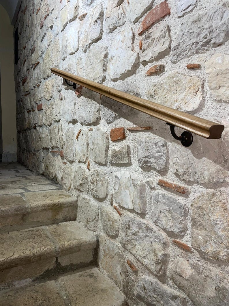 Stone Handrail Rvt Custom Solid Walnut Handrail, 50–400 Cm | British Model | Made in Italy ...