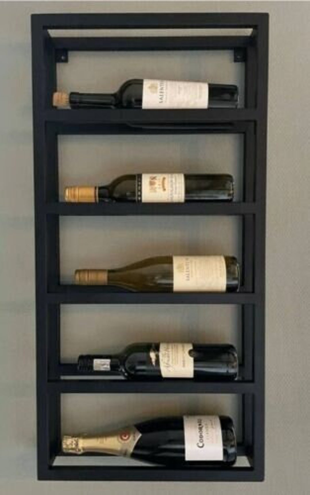 Handcrafted Wrought Iron Bottle Holder Made in Italy Black Etsy