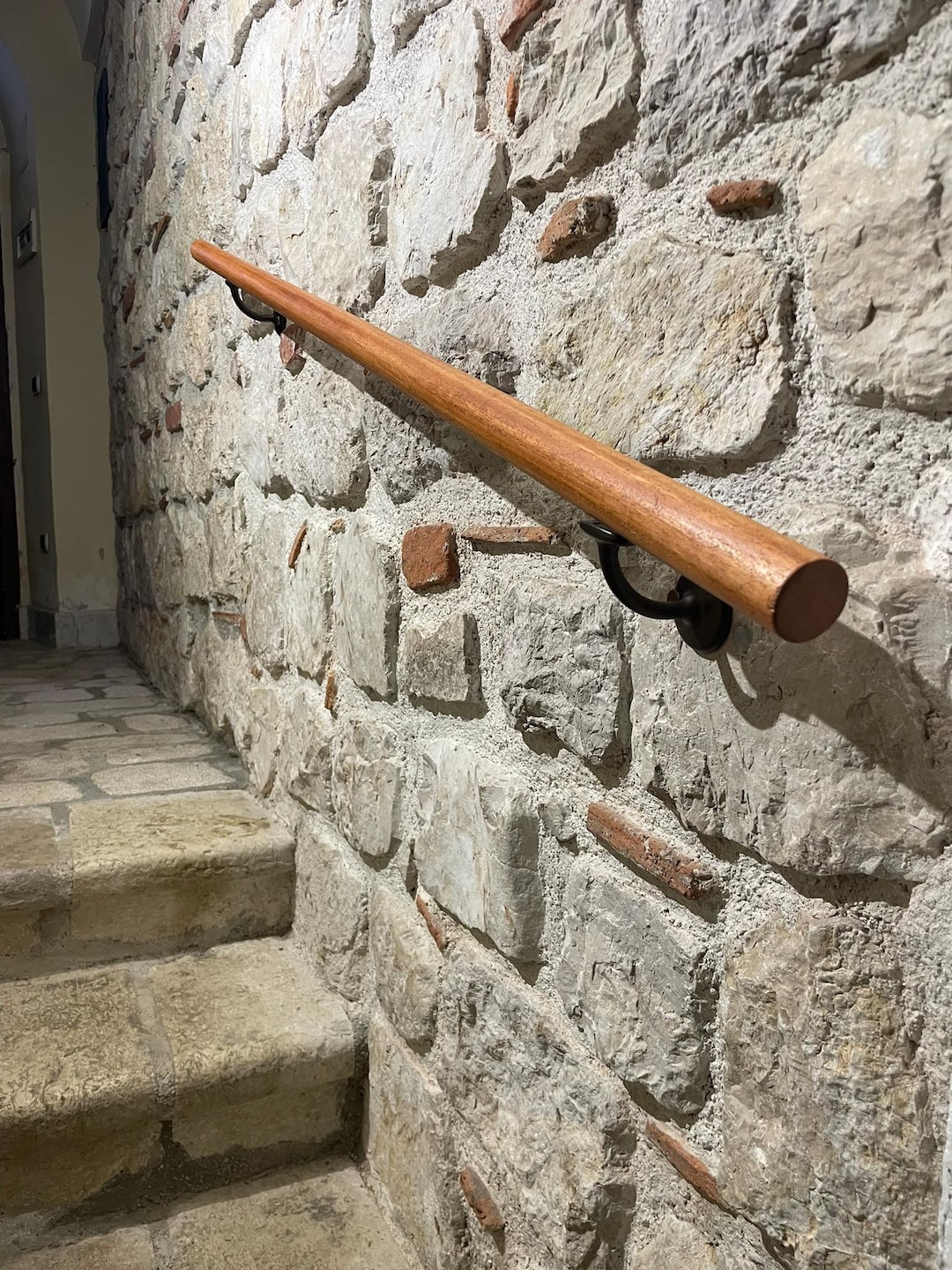 Walnut Hand Railing Custom-made Solid Chestnut Wood Handrail, 50–400 Cm | Virtus Model ...