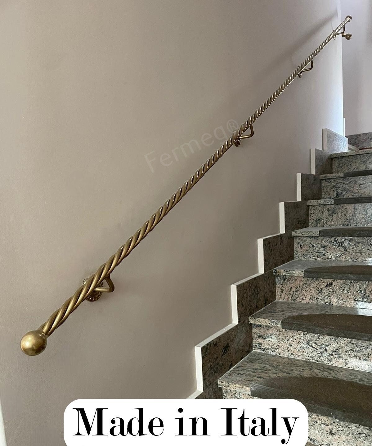 FERMEG Handlauf Liberty Aus Schmiedeeisen – Anthrazit, 30 Mm Durchmesser, Made In Italy, Für Innen/außen